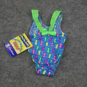 Vintage Gerber Tots Swimsuit Girls 12 Months Thats a Snap Original Tag Bathing
